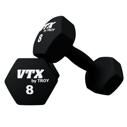 Troy Barbell VTX GTD-008 Neoprene Aerobic 8 lb Dumbbells.