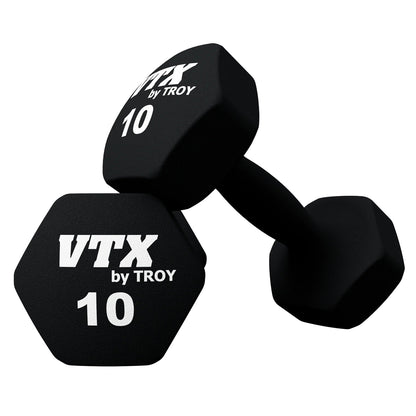 Troy Barbell VTX GTD-010 Neoprene Aerobic 10 lb Dumbbells.