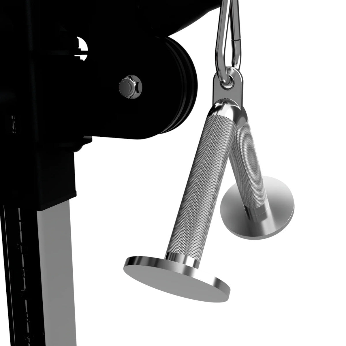 Troy Barbell USA Sports GTVB Triceps Press Down V Bar attached to cable-cross.