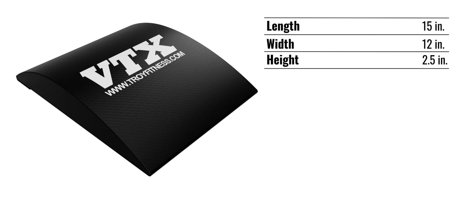 Troy Barbell VTX GVAM Abdominal Exercise Mat specifications.