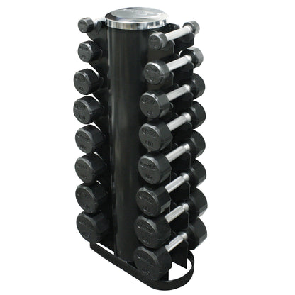 Troy Barbell VERTPAC-TSDR25 TSD-R Rubber Encased Dumbbell Set with GVDR-8 Rack