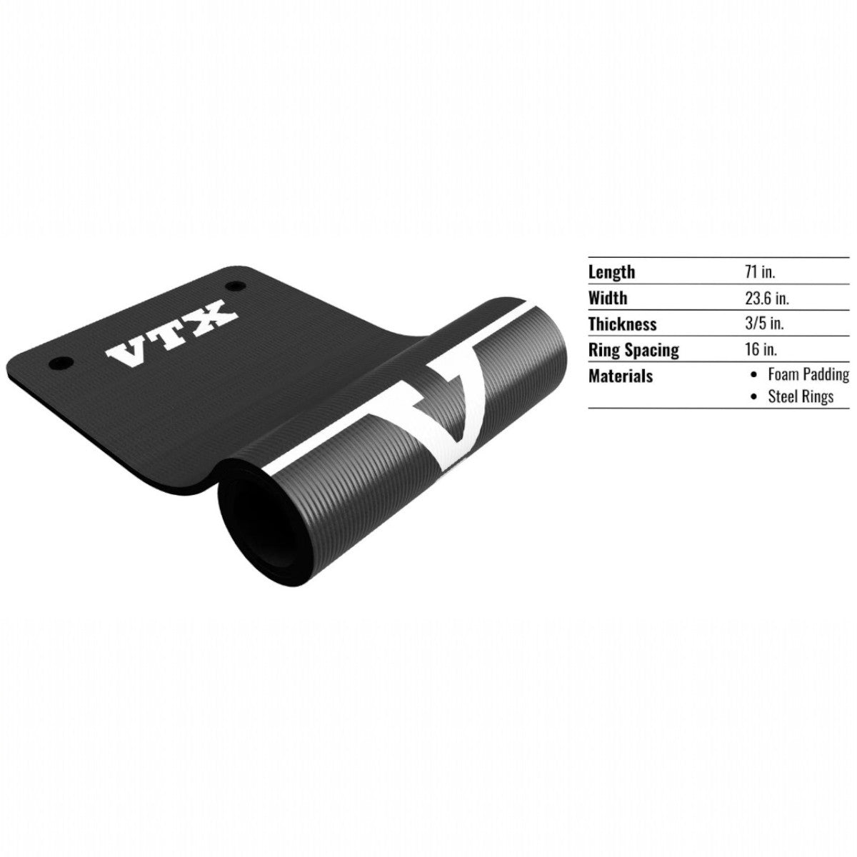 Troy Barbell VTX GVEM-L Premium Hanging Club Exercise Mat specs