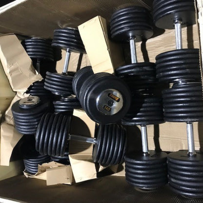 Troy Barbell PFD-C Pro Style Black Dumbbells 110-150lb Scratch & Dent