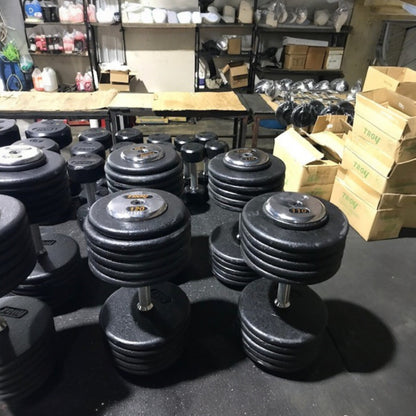 Troy Barbell PFD-C Pro Style Black Dumbbells 110-150lb Scratch & Dent