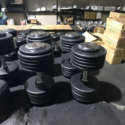 Troy Barbell PFD-C Pro Style Black Dumbbells 110-150lb Scratch & Dent