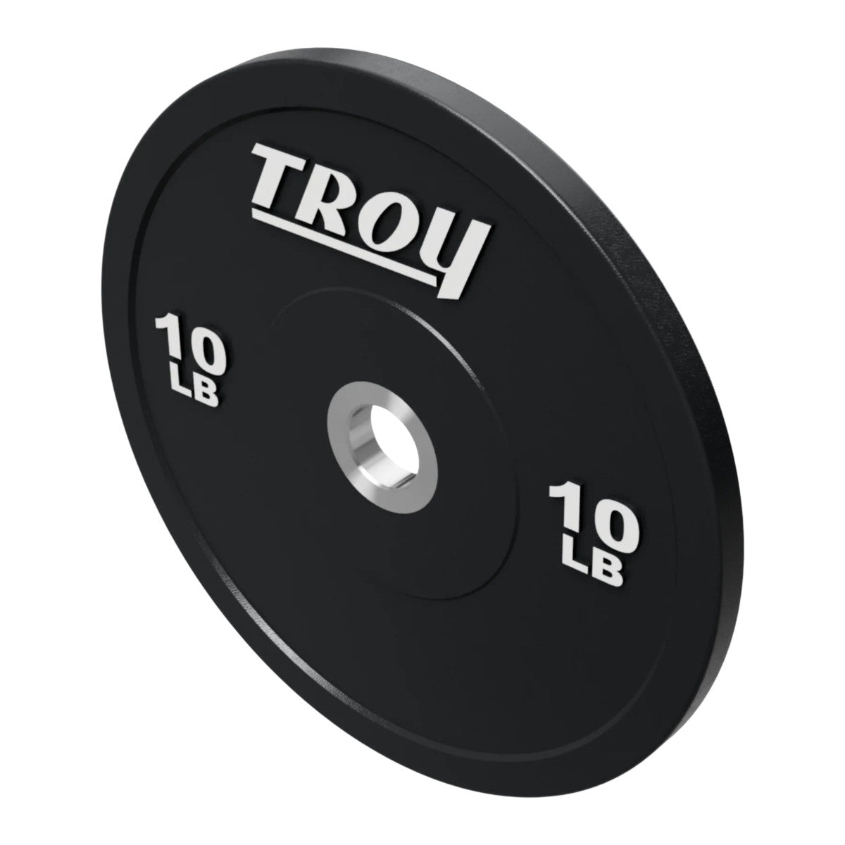 Troy Barbell PO-010SBP Premium Rubber Bumper Plate on white background