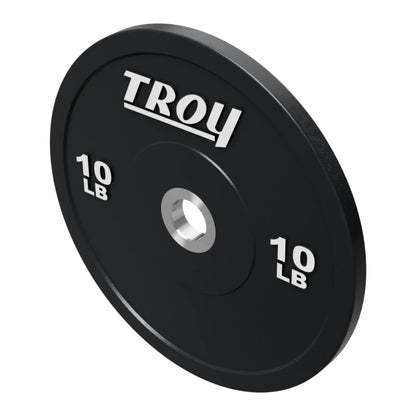 Troy Barbell PO-010SBP Premium Rubber Bumper Plate on white background