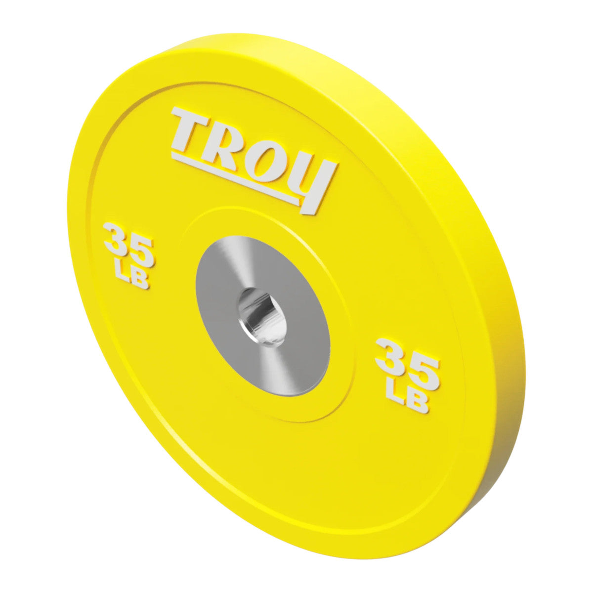 Troy Barbell PO-035SBP Premium Rubber Bumper Plate on white background