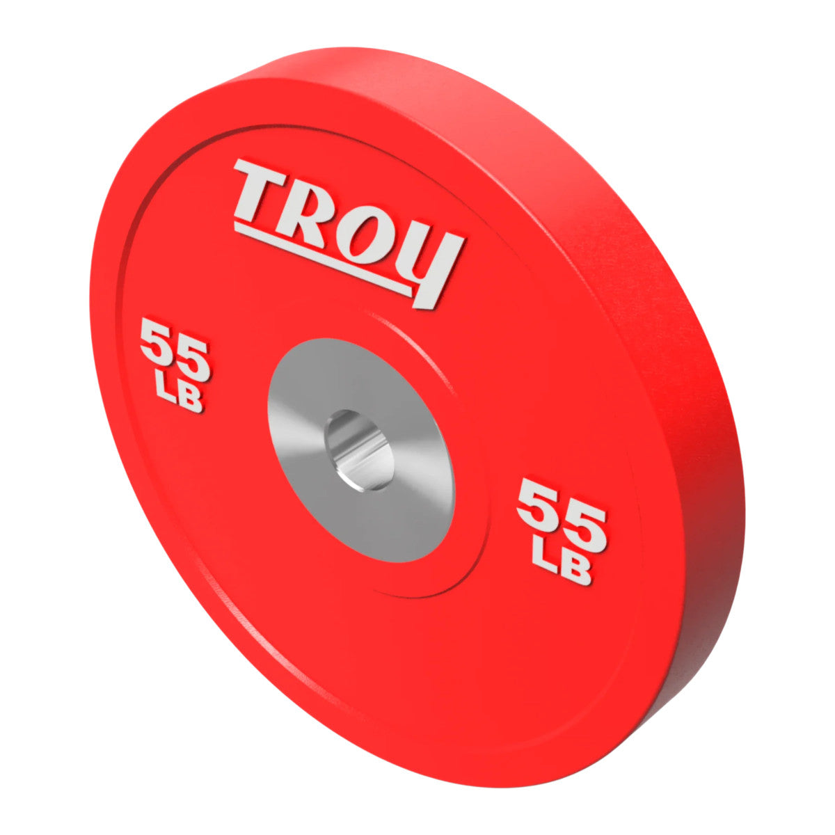 Troy Barbell PO-055SBP Premium Rubber Bumper Plate on white background