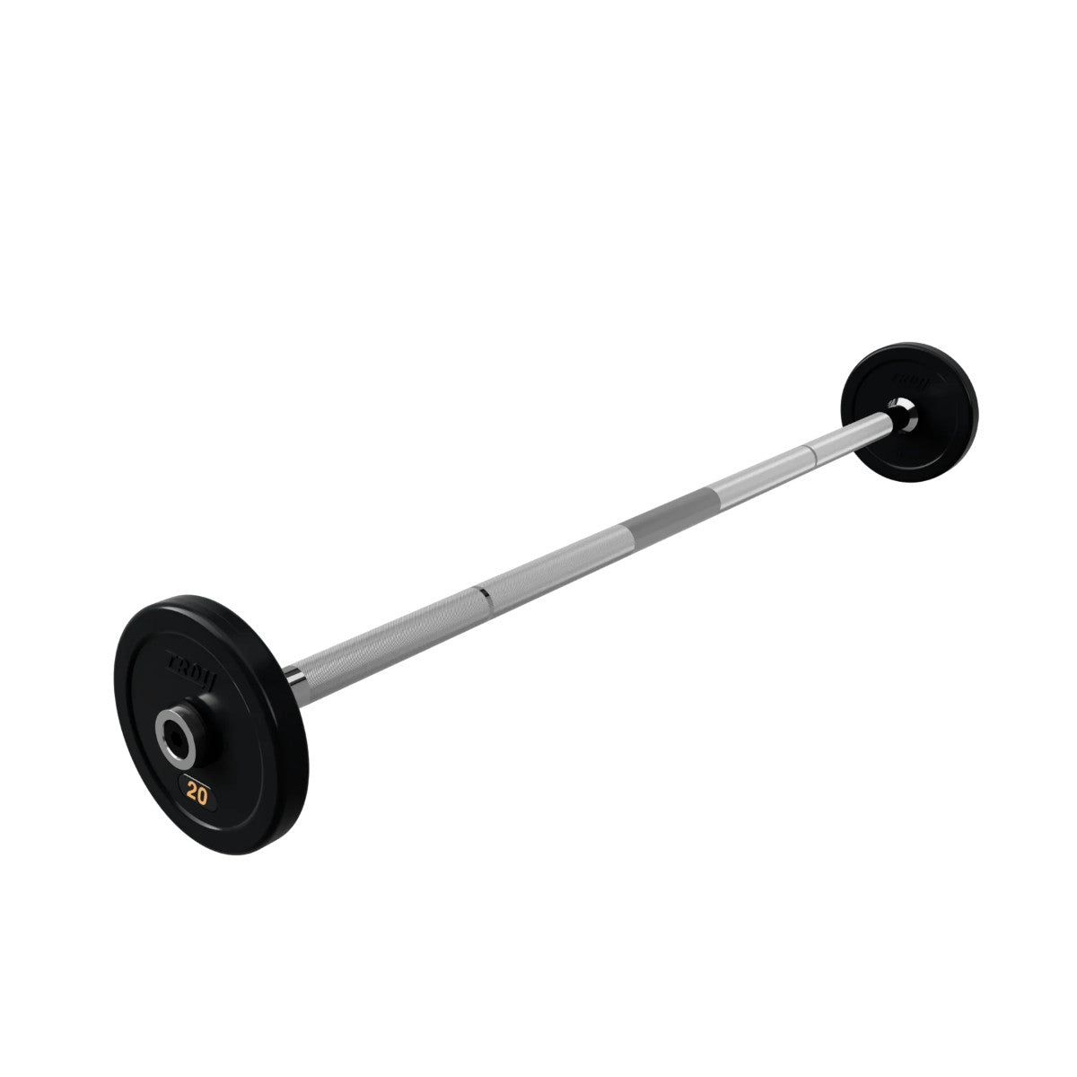 Troy Barbell RUFB 20LB Pro Style Straight Rubber Encased Barbell.