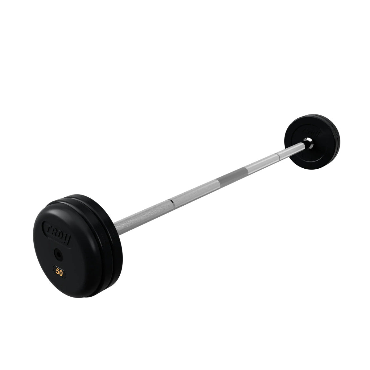 Troy Barbell RUFB 50LB Pro Style Straight Rubber Encased Barbell.