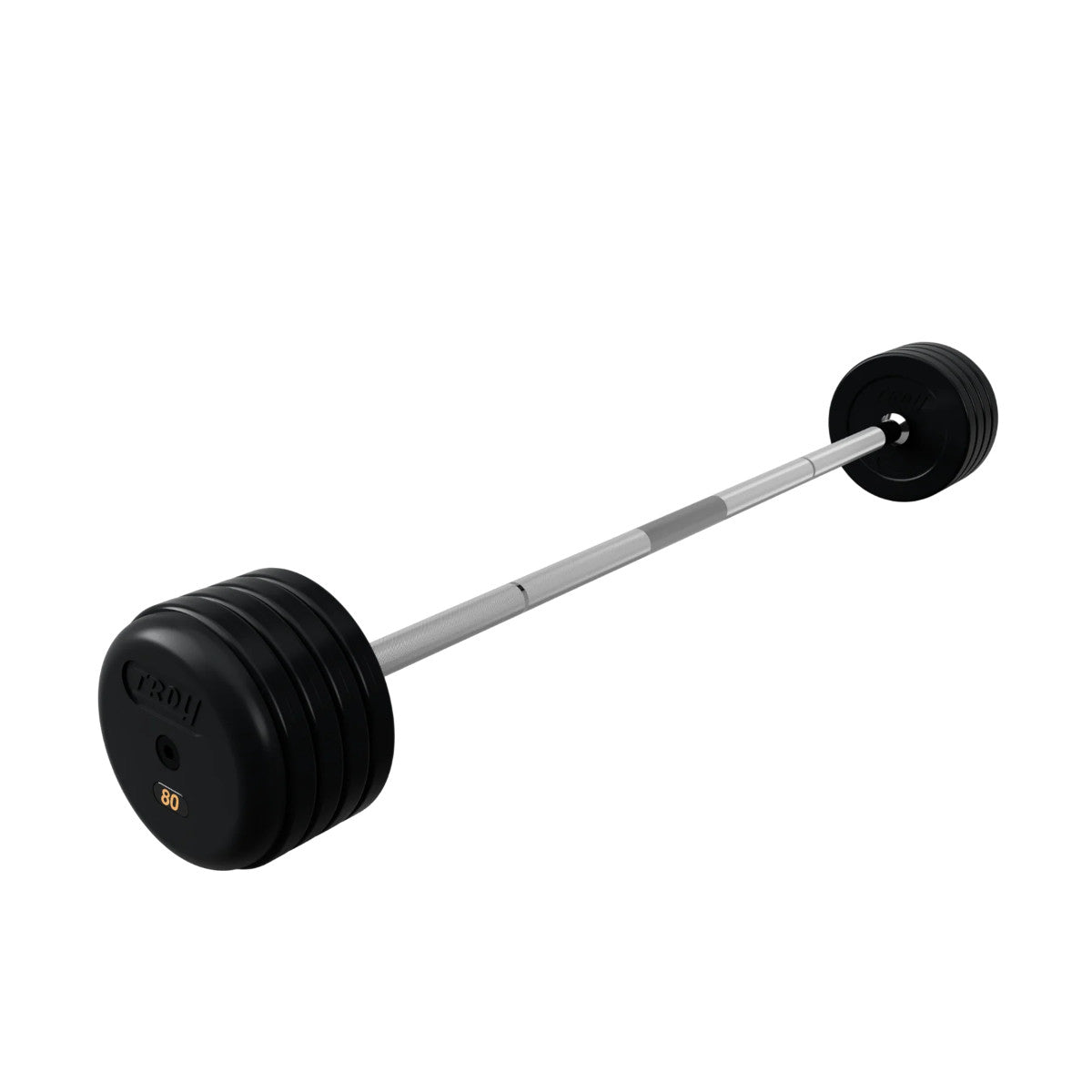 Troy Barbell RUFB 80LB Pro Style Straight Rubber Encased Barbell.