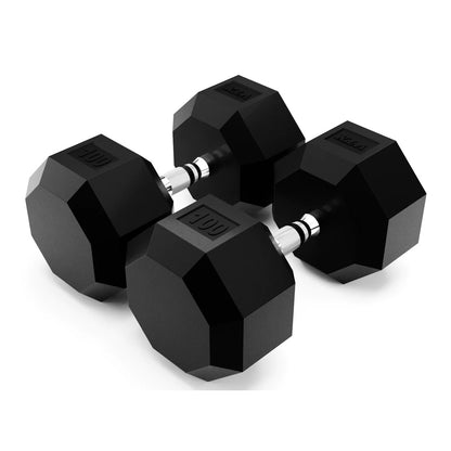 Troy Barbell VTX SD-100U Urethane Encased 100lb 8 Sided Dumbbell pair.