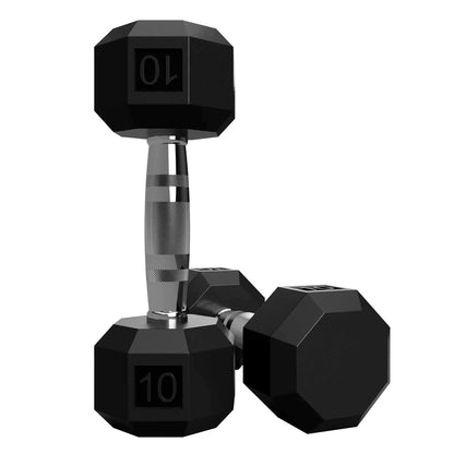 Troy Barbell VTX SD-010R 8 Sided Rubber Encased 10lb Dumbbell.