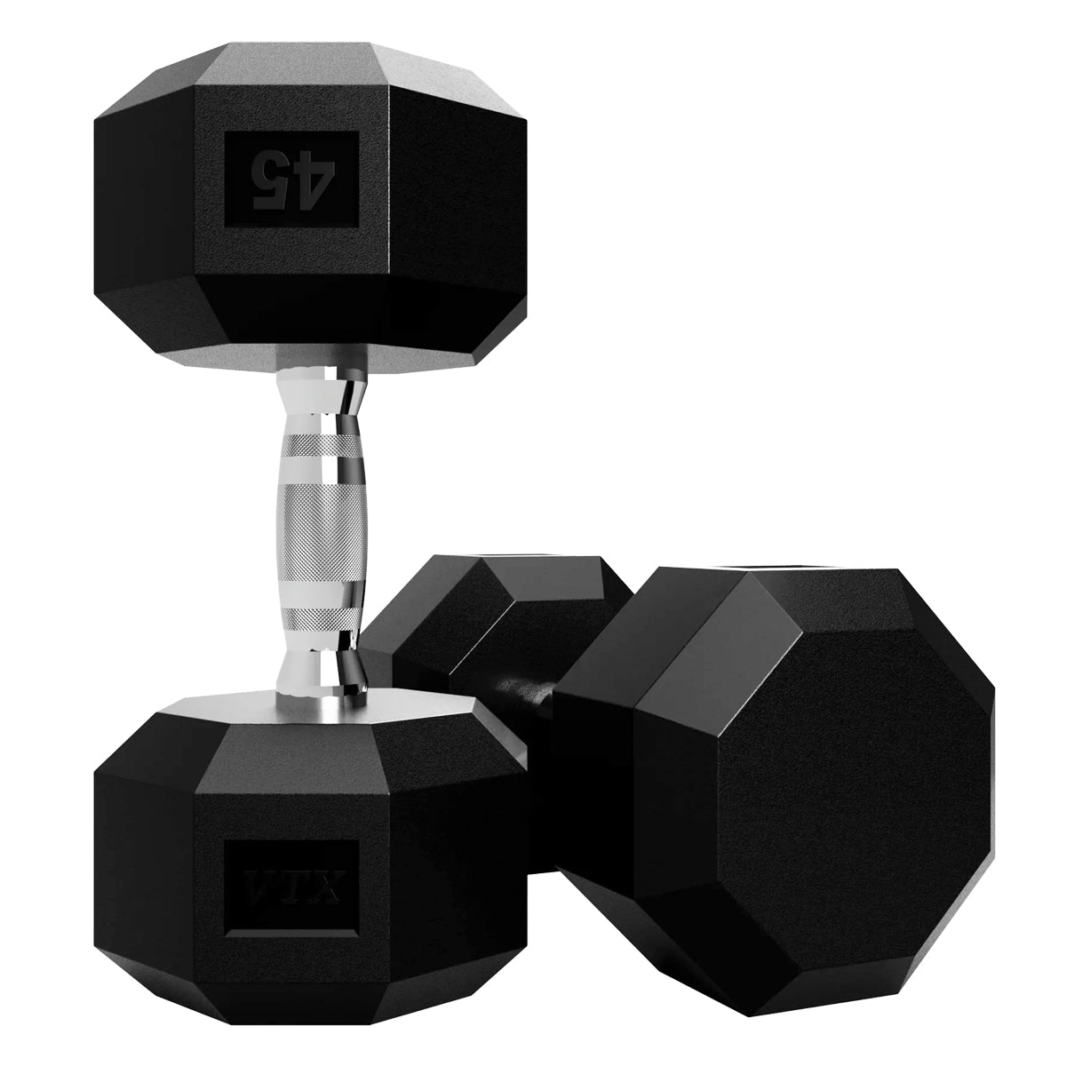 Troy Barbell VTX Troy SD-045U 45lb 8 Sided Urethane Encased Dumbbells.