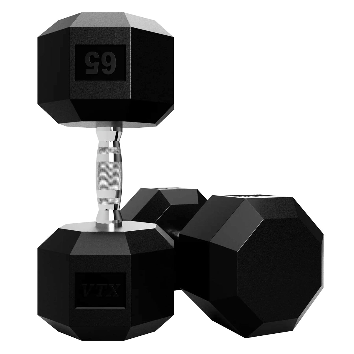 Troy Barbell VTX Troy SD-065U 65lb 8 Sided Urethane Encased Dumbbells.