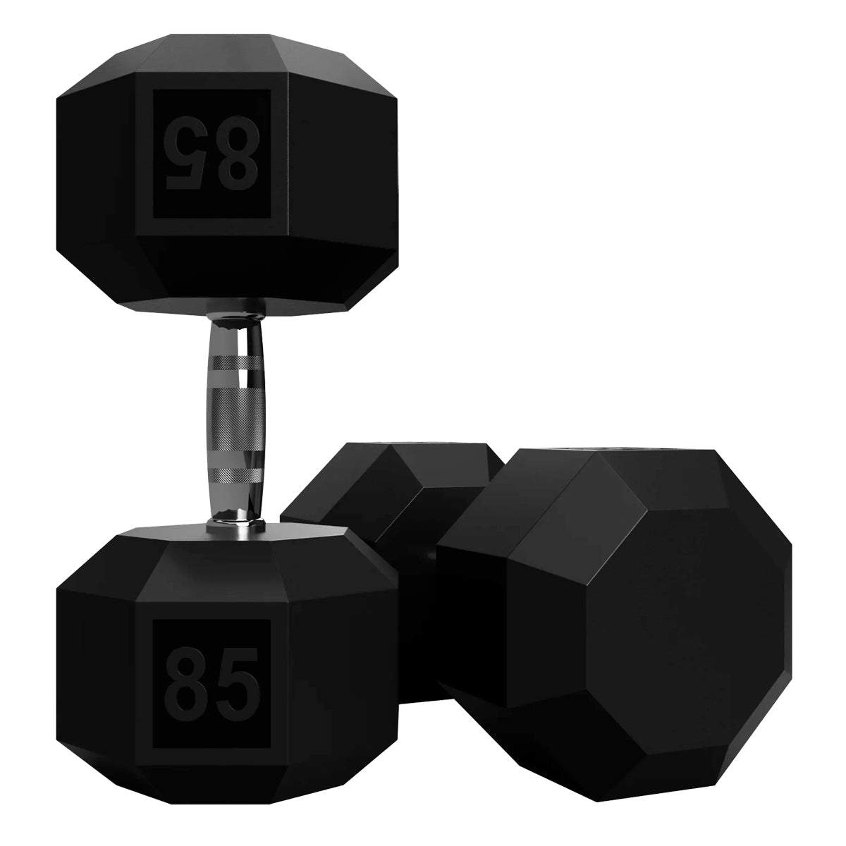 Troy Barbell VTX SD-085R 8 Sided Rubber Encased 85lb Dumbbell.