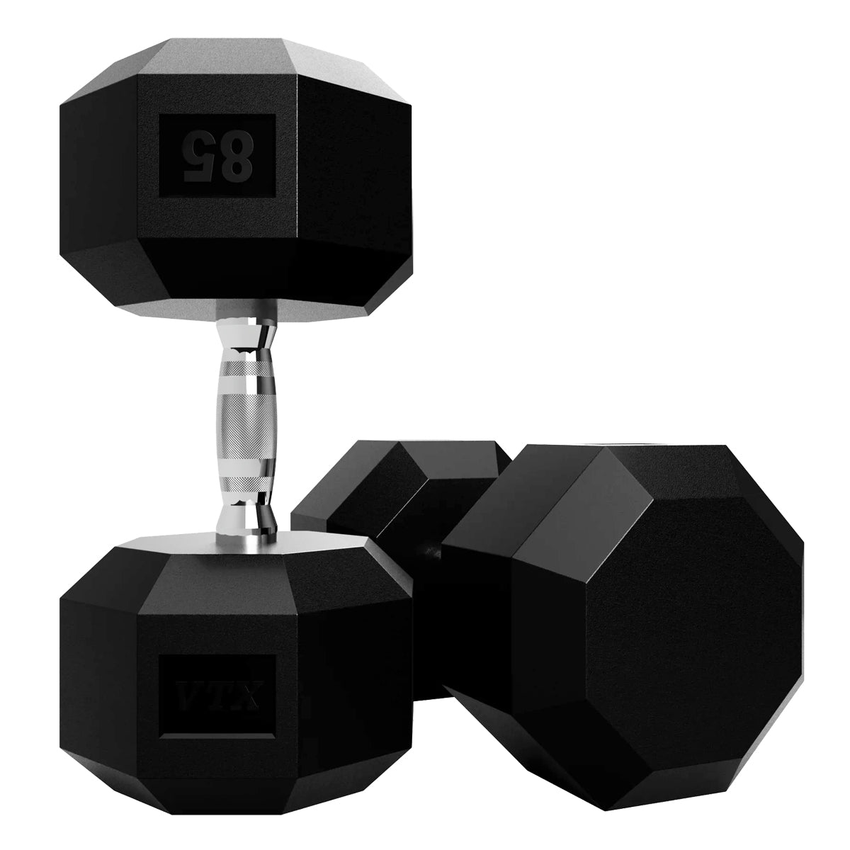 Troy Barbell VTX SD-085U Urethane Encased 85lb 8 Sided Dumbbell pair.