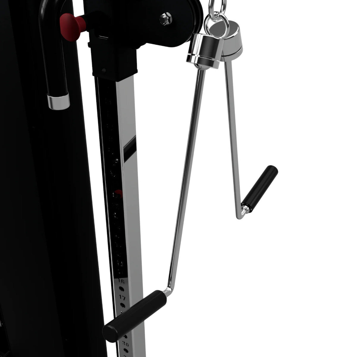 Troy Barbell VTX SPR-22 SupraBar Spreader Bar attached to functional trainer.