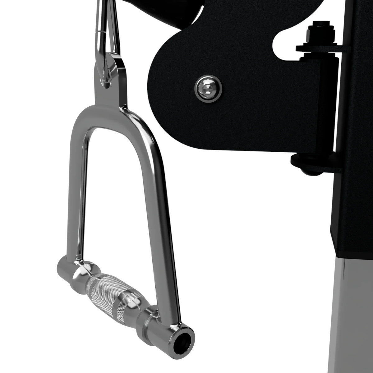 Troy Barbell VTX TCCH-D Heavy Duty Single Cable Handle attached to functional trainer.