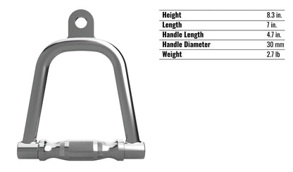 Troy Barbell VTX TCCH-D Heavy Duty Single Cable Handle specifications.