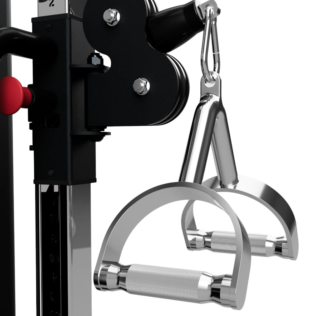 Troy Barbell TDSH Double Stirrup Handle attached to functional trainer.