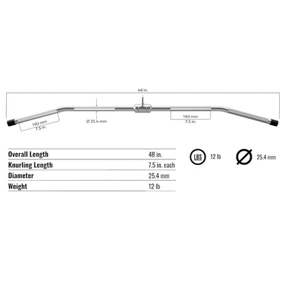 Troy Barbell TLB-48S High Quality Lat Bar Specifications.