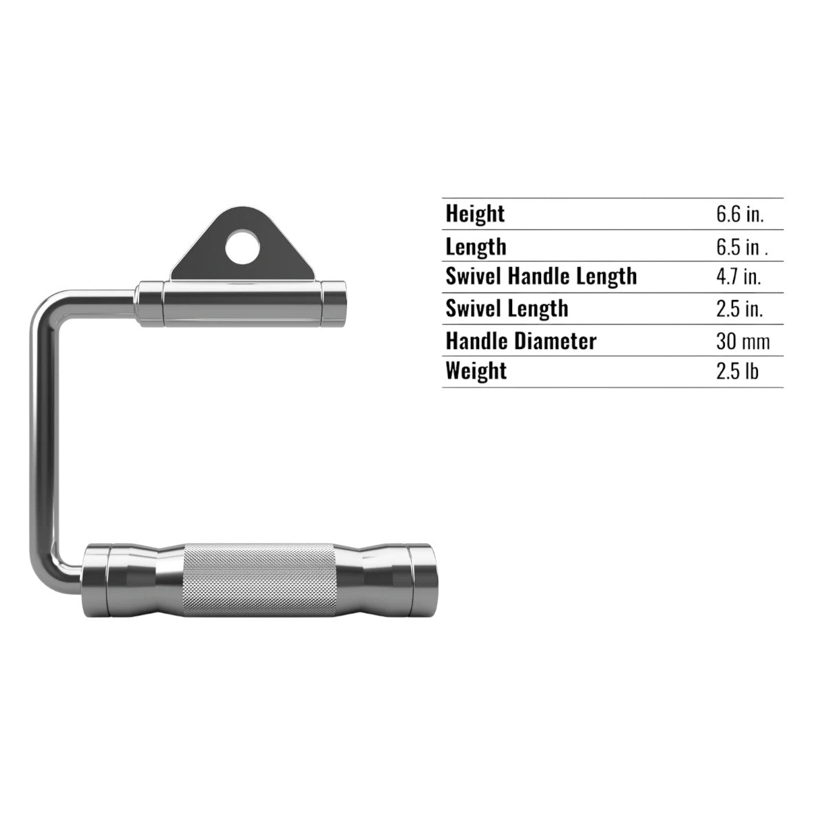 Troy Barbell USA Sports TOCH-S Revolving Stirrup Handle specification.