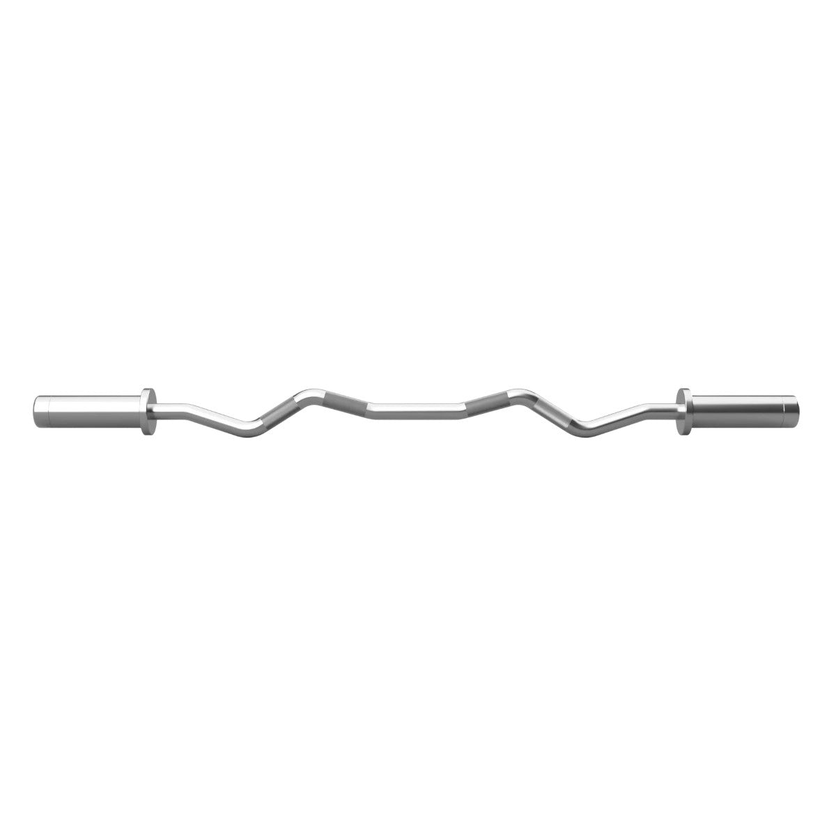 Troy Barbell TOZ-47 Chrome Olympic Curl Bar front view.