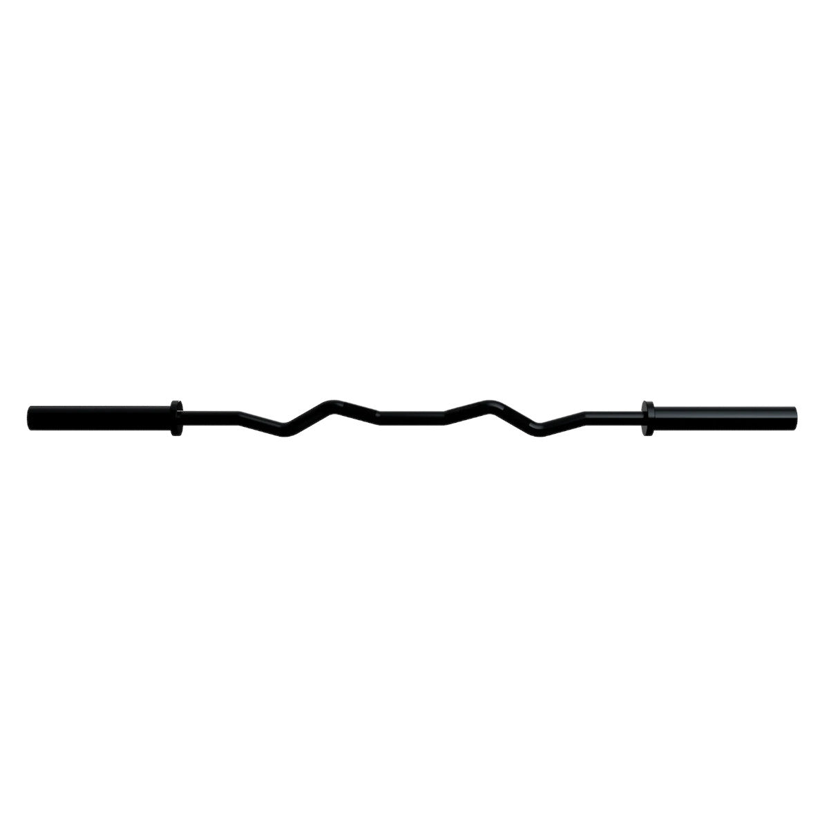 Troy Barbell TOZ-60B Deluxe 5 Foot Commercial Olympic Curl Bar side view.