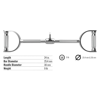 Troy Barbell TPLB-24S Straight Pro Style Lat Bar specifications.