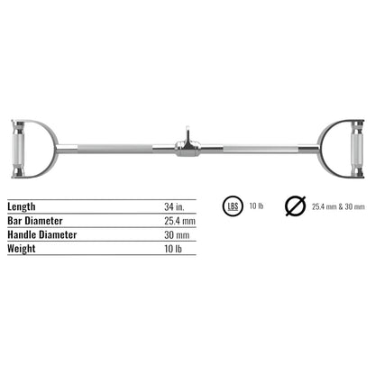 Troy Barbell TPLB-34S Straight Pro Style Lat Bar Specifications.
