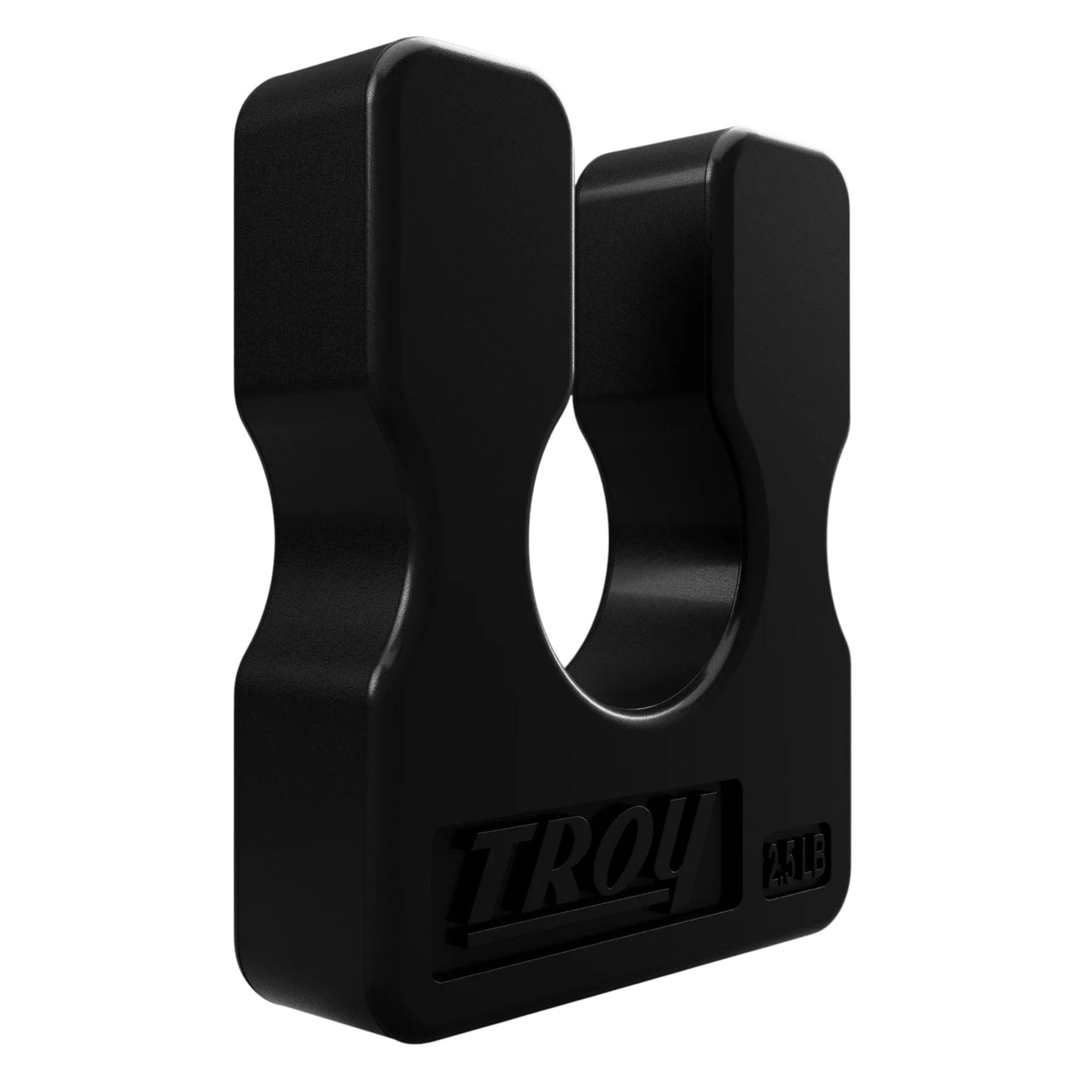 Troy Barbell TRAW Rubber Coated 2.5 lb. Add-On Weight angled view.