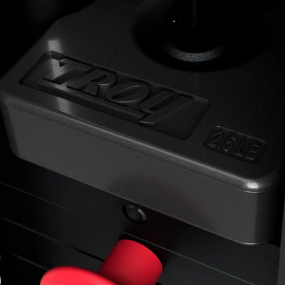 Troy Barbell TRAW Rubber Coated 2.5 lb. Add-On Weight on weight stack.