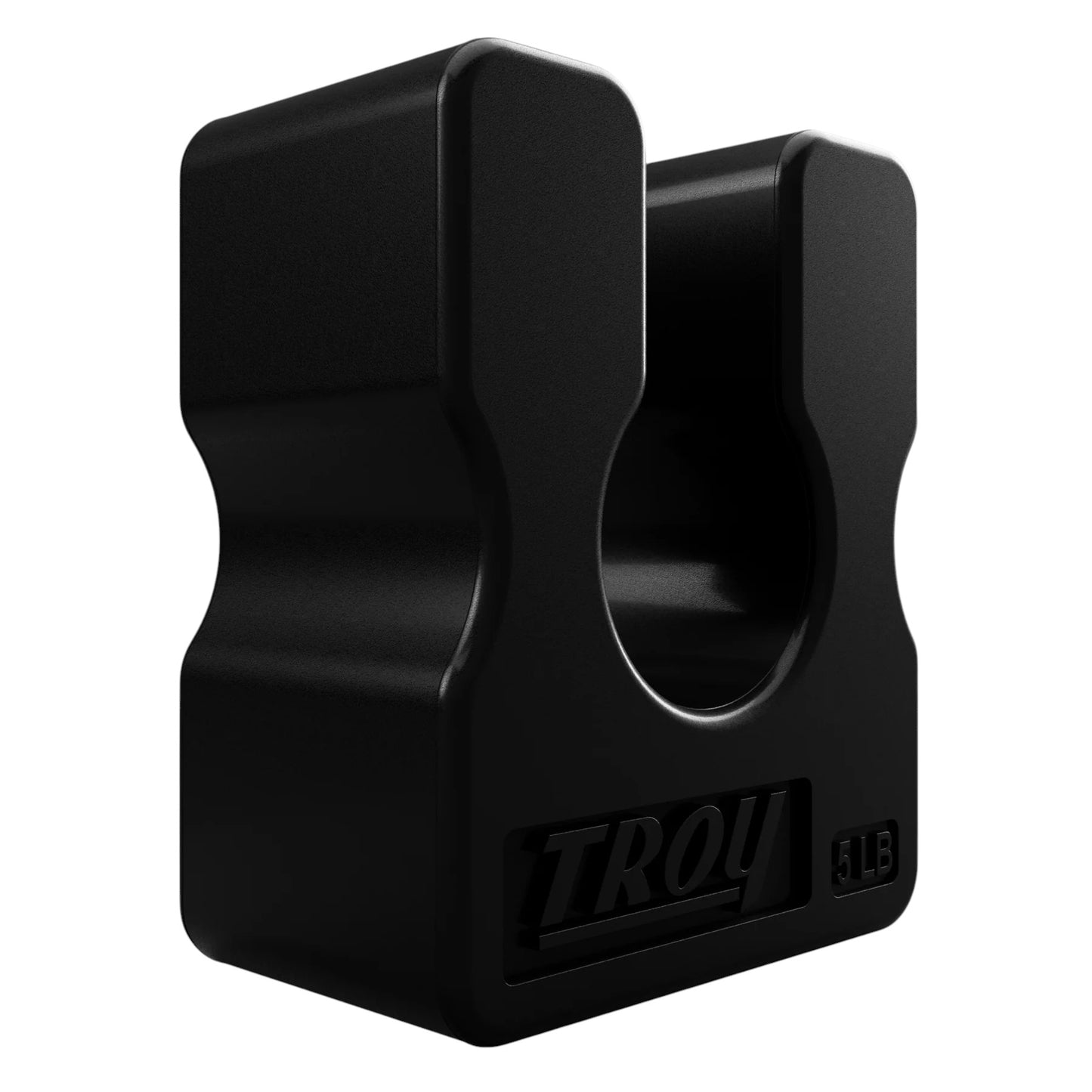 Troy Barbell TRAW Rubber Coated 5 lb. Add-On Weight angled view.
