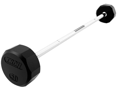 Troy Barbell 12 Sided Straight Rubber Encased Barbell 50 lb.