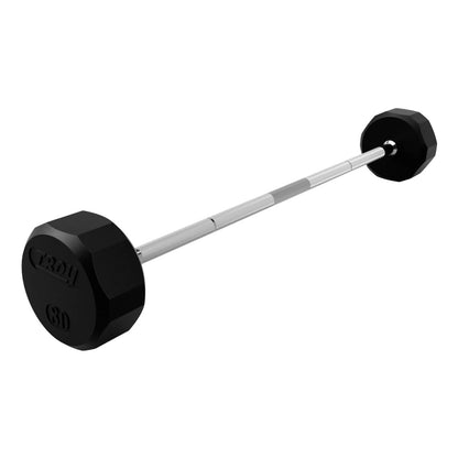 Troy Barbell 12 Sided Straight Rubber Encased Barbell 80 lb.