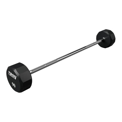 Troy Barbell TSB-U 12 Sided Straight Urethane Barbell 90 lb. on white background.
