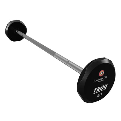 Troy Barbell TSB-040U 12 Sided Straight Urethane Barbell 40 lb with logo 3. 
