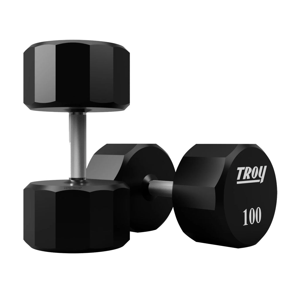 Troy Barbell TSD-100U Urethane Encased 100lb Dumbbells.