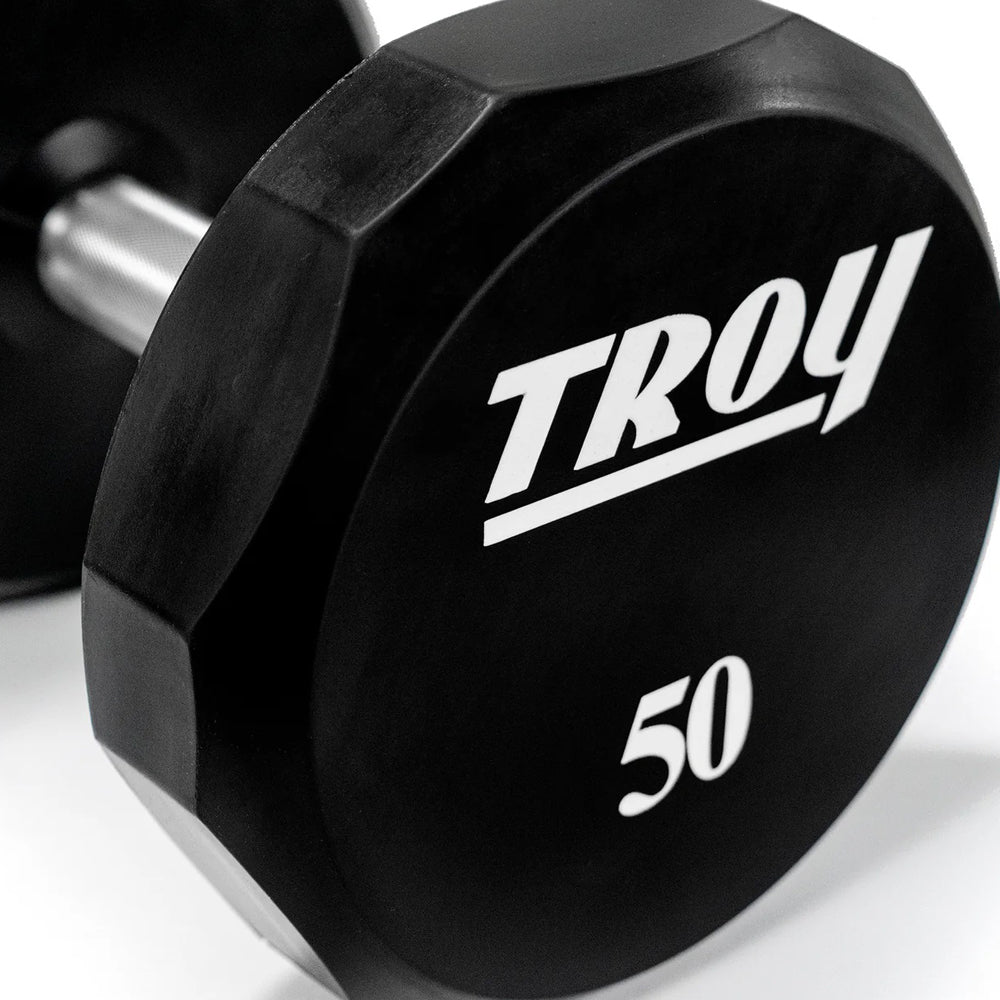 Troy Barbell TSD-050U Urethane Encased 50lb Dumbbells.