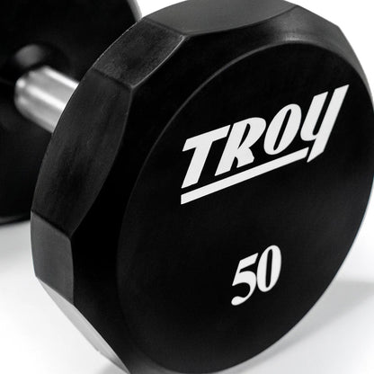 Troy Barbell TSD-050U Urethane Encased 50lb Dumbbells.