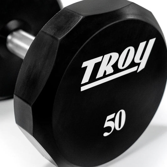 Troy Barbell TSD-050U Urethane Encased 50lb Dumbbells.