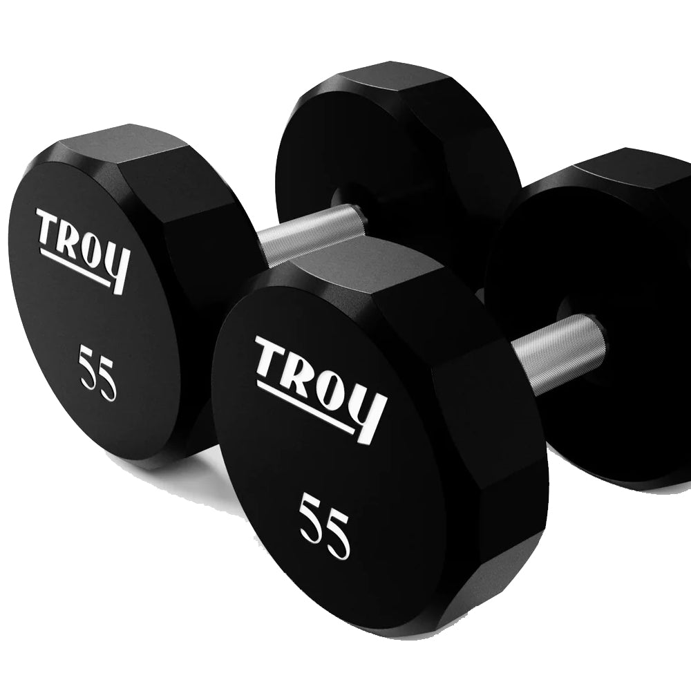 Troy Barbell TSD-55U Urethane Encased 55lb Dumbbells.
