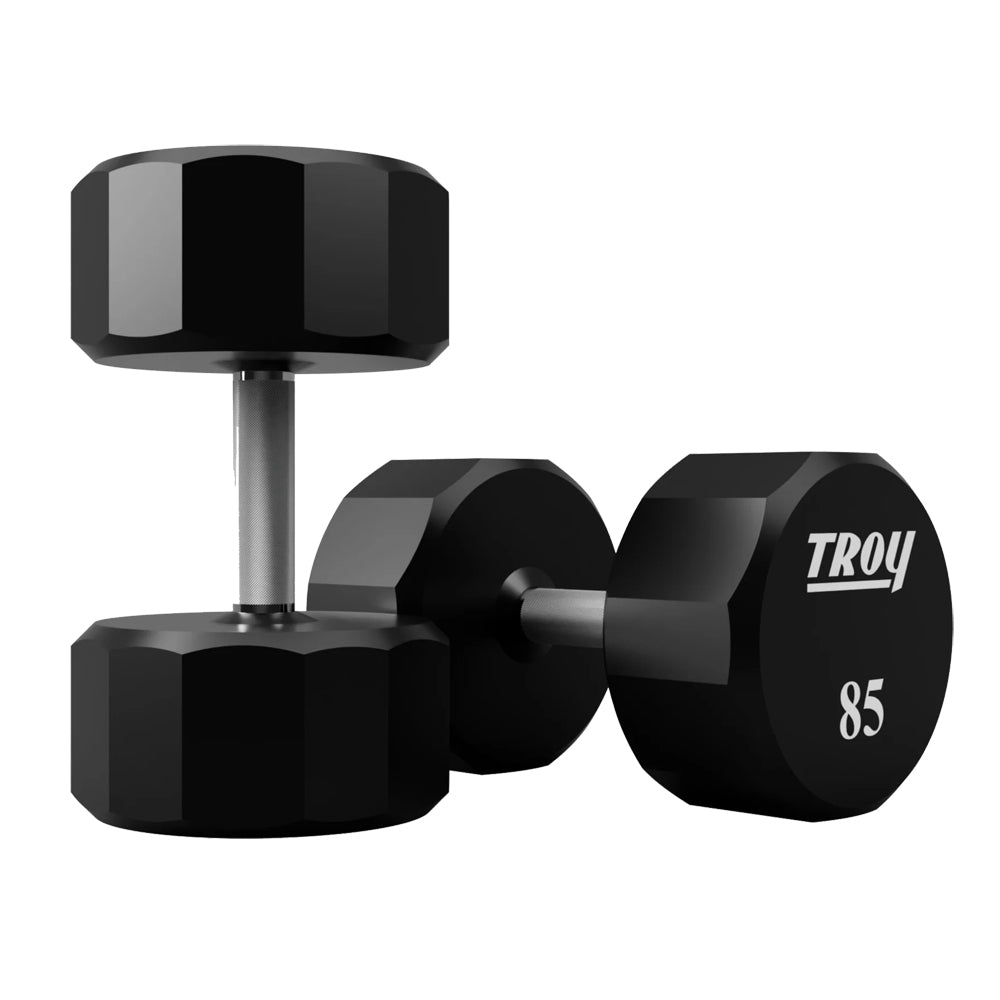 Troy Barbell TSD-085U Urethane Encased 85lb Dumbbells.
