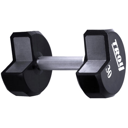 Troy Barbell TSD-030U Urethane Encased 30lb Dumbbell core cutout.
