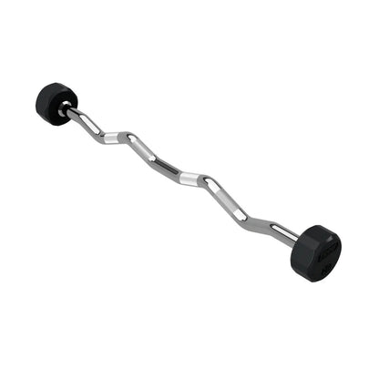 Troy Barbell 12 Sided EZ Curl Rubber Encased Barbell 20 lb.