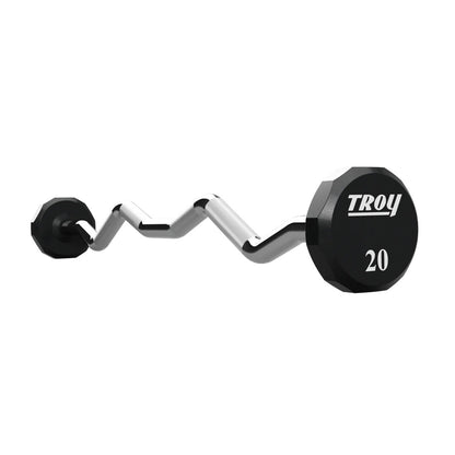 Troy Barbell TZB-020U 12 Sided EZ Curl Urethane Barbell 20 lb.