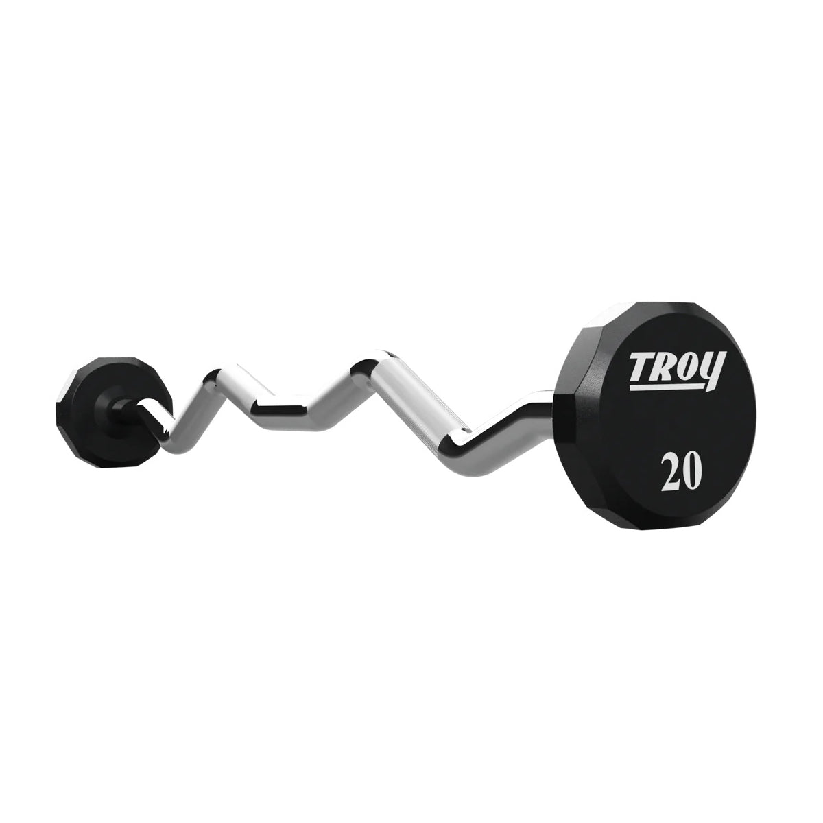 Troy Barbell TZB-020U 12 Sided EZ Curl Urethane Barbell 20 lb.