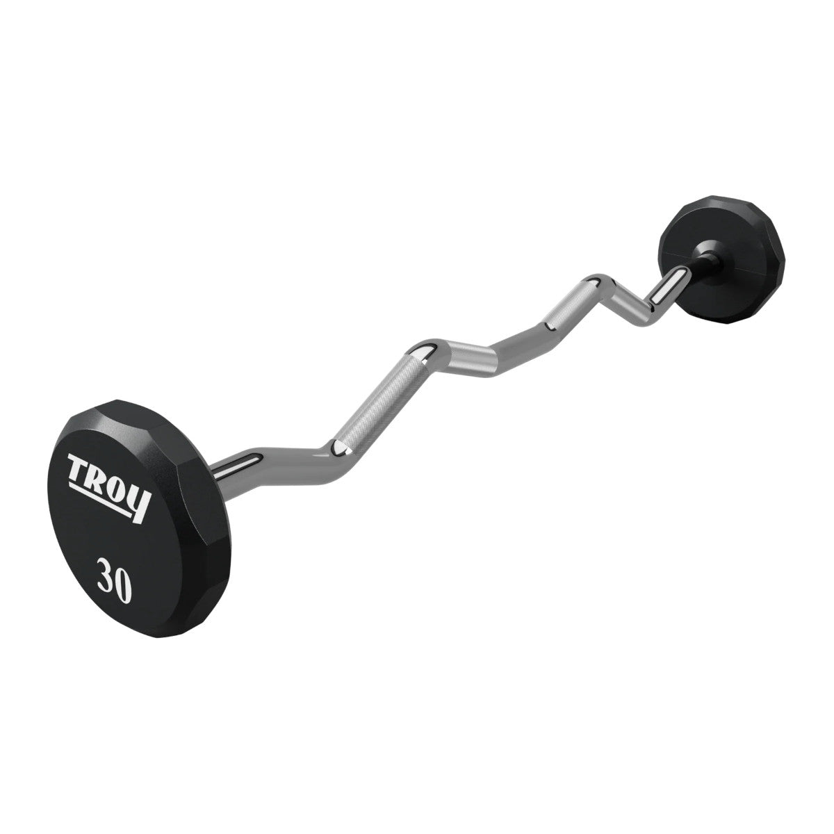 Troy Barbell TZB-U 12 Sided EZ Curl Urethane Barbell 30 lb.
